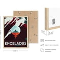 thumbnail image 3 of HAUS AND HUES Space Wall Art - Vintage Space Posters, NASA JPL Poster, Vintage NASA Posters for Walls, Exploration Wall Art, Visions of the Future Poster, Exploration Poster (12x16 Beige Framed), 3 of 5