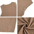 thumbnail image 4 of Loose Fit Casual Crew Neck T Shirts Basic Tee Tops Summer Sleeveless Women's Tank Top, 4 of 6