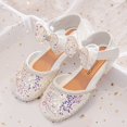 thumbnail image 2 of Aayomet Fashion Kids Children Girls Spring Flower Strap Princess Dance Party Dress Baby Shoes For Kids Girls Shoes Heels Size 4,White 1.5, 2 of 4