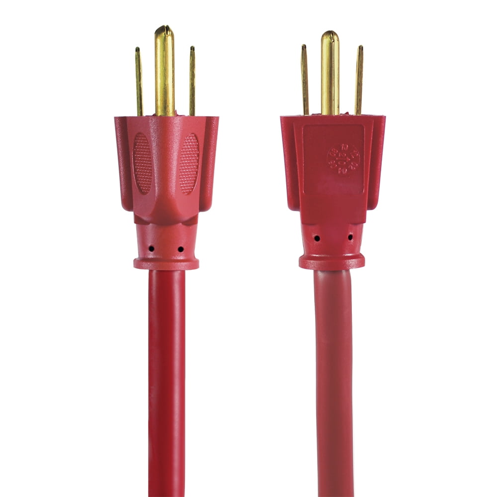 Hyper Tough Outdoor Extension Cord 25FT 14/3 3-Prong Red Triple