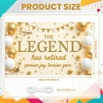 thumbnail image 2 of Gold Glitter Retirement Banner White Balloons Legend Retirement Display Golden Banners Star Decorations Pension Party Backdrop for Retirement Party Farewell Gathering Pension Celebration, 2 of 8