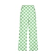 thumbnail image 5 of Besolor Womens Capri Pants Plaid Elastic Waist Straight Leg Pants Drawstring Casual Plus Size Lounge Trouser with Pockets, 5 of 5