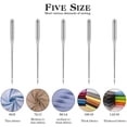 thumbnail image 3 of 100 PCS Sewing Machine Needles Universal Regular Point Needles for Singer Brother, Assorted Sizes HAX1 65/9, 75/11, 90/14, 100/16, 110/18 (Durable,Universal), 3 of 7