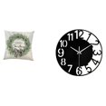 thumbnail image 1 of Juego De Funda De Cojín De Poliéster Festivo Y Reloj De Pared Decorativo De Acrílico Para El Hogar, La Oficina, El Sofá, El Coche, El Hotel, El Baño Y Los Espacios Interiores., 1 of 8