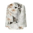 thumbnail image 4 of Njagoc3 Womens Blue & White Print Loose Cover-Up, Lightweight Cotton, Short Sleeves, Summer Beach Days, Pool Lounging & Casual Errands, 4 of 6
