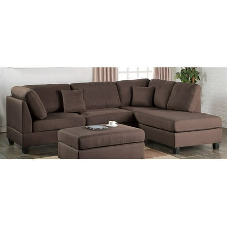 Poundex Bobkona Dervon Reversible Chaise Sectional