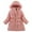 A-Red, variant on Warm Jacket for Girl Winter Coats Heavyweight Hooded Puffer Jacket Kid Parka Snow Outwear Solid Color Child Padded Jackets B-Red 4-5 T