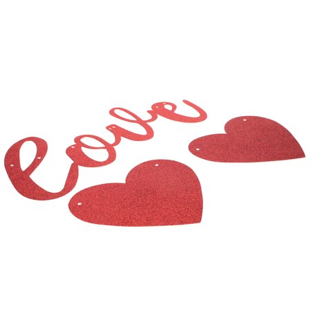 Decoration De Mariage Sonew Decoration Reutilisable Ensemble De 5 Cartes A Suspendre Avec Lettre D Amour Decoration En Forme De Coeur Rouge Pour Le Mariage De La Saint Valentin Walmart Canada
