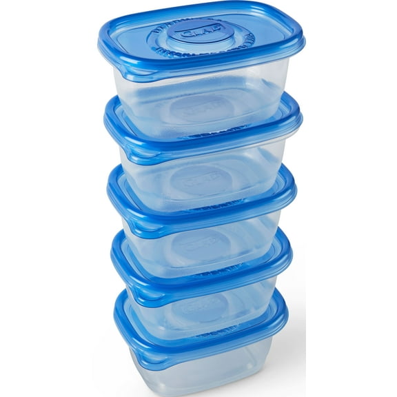 Glad Food Storage Containers - Soup and Salad Container - 24 Ounce - 5 Containers
