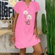 thumbnail image 2 of Sexy Vestidos Cortos de Verano para las Mujeres 2025 Moda Suelta de Ocio Vestido de Manga Corta con Cuello en V, Vestido Casual de Rodilla, 2 of 6