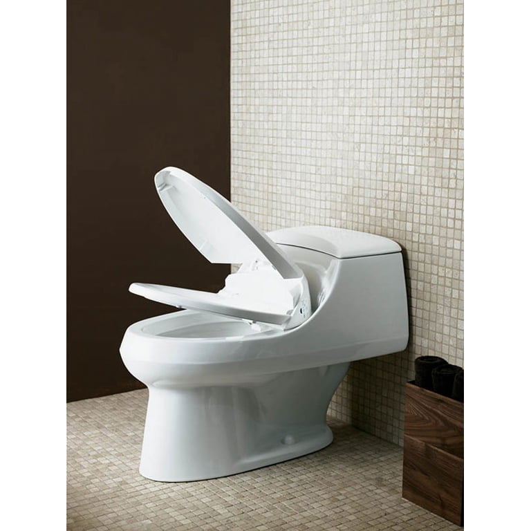 Siège De Toilette Allongé Kohler Vintage - Modèle K-4755-CP-WD Acajou, Charnières Chrome - Neuf