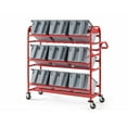 thumbnail image 2 of Rubbermaid 3-Shelf Metal Tote Picking Cart Red (2144269), 2 of 5
