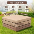 thumbnail image 2 of SHELTUSE 600D Outdoor Waterproof Square Hot Tub Cover Protector, Heavy Duty Polyester SPA Cover UV Protection Cover 72''x72''x20'', Brown, 2 of 7