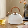 thumbnail image 1 of Elodie Whistling Kettle Modern Large Capacity Cookware Teapot for Dorm Camping Home 3L white, 1 of 8