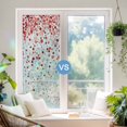 Abstract Red Polka Dot Window Privacy Film, Rainbow Film Decorative ...