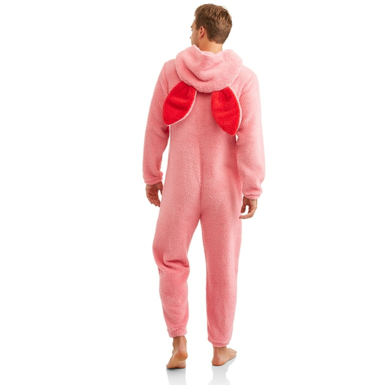 Pink Bunny Men s Onesie Union Suit Walmart