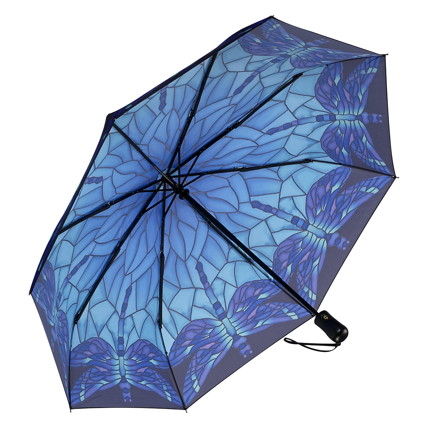 galleria Stained Glass Dragonfly Folding Umbrella