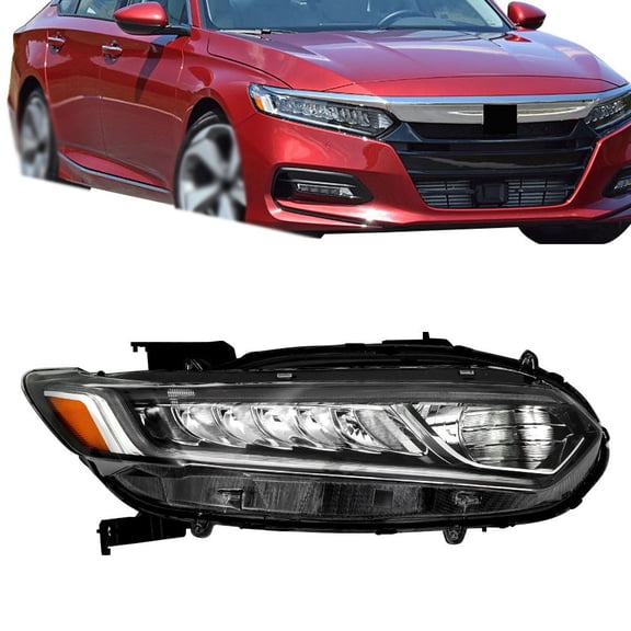 LED Right Side Headlight Assembly For Honda Accord 2018-2021 Projector Headlamp