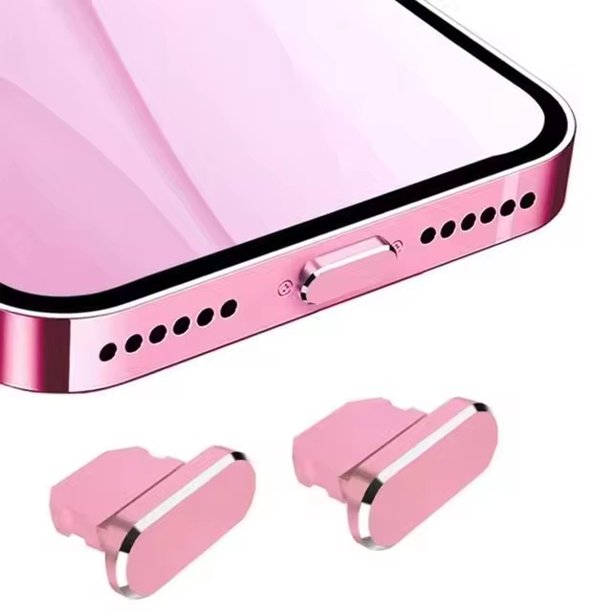 Enchufe antipolvo de Metal para iPad, puerto de carga para iPhone 14 Plus, 13, 12 Mini, 11 Pro Max, Xr, ios, accesorios de enchufe Lightning, 2 uds.