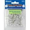 BAZIC Transparent Push Pins, Clear, 100 Per Pack