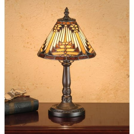 - Meyda Tiffany 66223 Stained Glass / Tiffany Accent Table Lamp from the Mission Collection