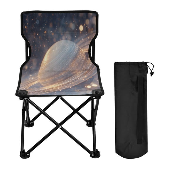 BZSMCE Camping Chairs Modern Saturn's Glow Pattern Folding chair