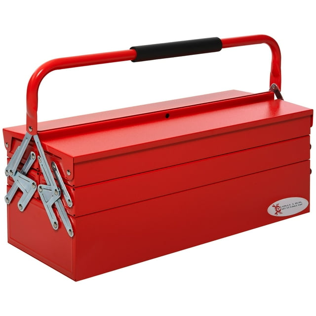 Portable Powerhouse : Coffre à Outils en Acier à 5 Plateaux pour Atelier Garage, Rouge