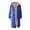 Blue, variant on Women's Mid-Length Solid Color Winter Coat, Warm Hooded Long Sleeve Jacket with Soft Insulation, Knee-Length Casual Outerwear for Cold Weather, Classic Hood Daily Wear Parka Dark Blue L