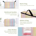 thumbnail image 3 of Foldable Clothes Storage Bags Clothes Organizer Bin with Clear Windows for Clothes Bedding Stripe Background, 3 of 6