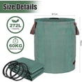 thumbnail image 2 of Lawn And Leaf Bags, Reusable Yard Waste Bags with Handle, Garden Bags With Gardening Gloves, Yard Recycling Bag, 2 of 4