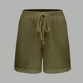 thumbnail image 6 of GUACER Lounge Shorts for Women Cotton Linen Comfy Drawstring High Waist with Pockets Lightweight Shorts, 6 of 9