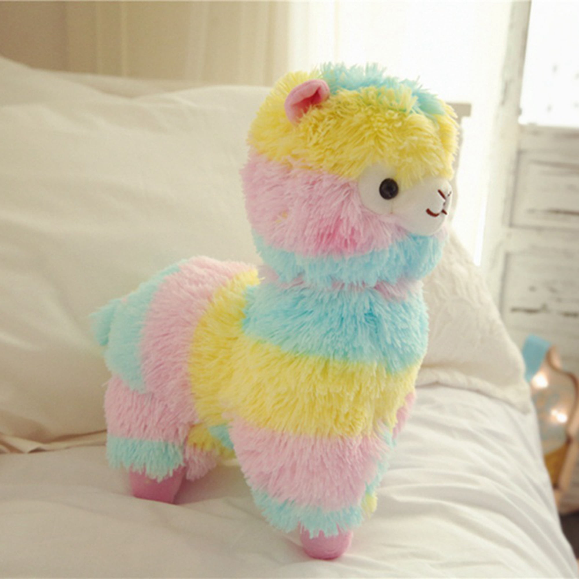 Rainbow sales stuffed llama