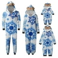 thumbnail image 4 of Odeerbi Matching Family Christmas Pajamas Sets Parent-Child Xmas Warm Hooded Jumpsuit Printed Home Wear Set Loungewear Sleepwear Jammies for Mom, 4 of 5
