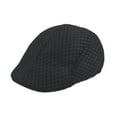 thumbnail image 4 of Gorra plana de malla para hombre, sombrero de verano transpirable para pescar de mediana edad y ancianos Negro, 4 of 9