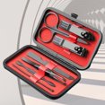 thumbnail image 4 of Black Stainless Steel Manicure Pedicure Set Portable Travel Case, 4 of 7