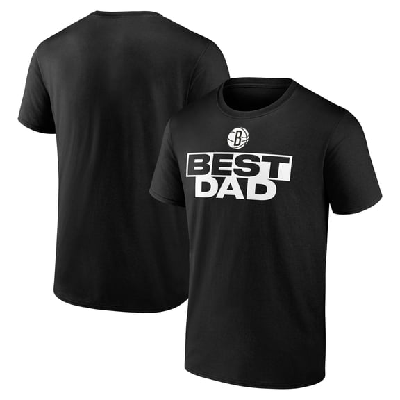 Men's Black Brooklyn Nets Greatest Dad T-Shirt