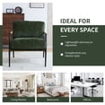 thumbnail image 5 of EUROCO 26.38"W Modern Accent Chair,Upholstered Modern Lounge Arm Chair with Plush Cushions, Minimalist Metal Frame and Wooden Armrest Design,Reading Leisure Chair for Living Room,Waiting Room,Green, 5 of 7