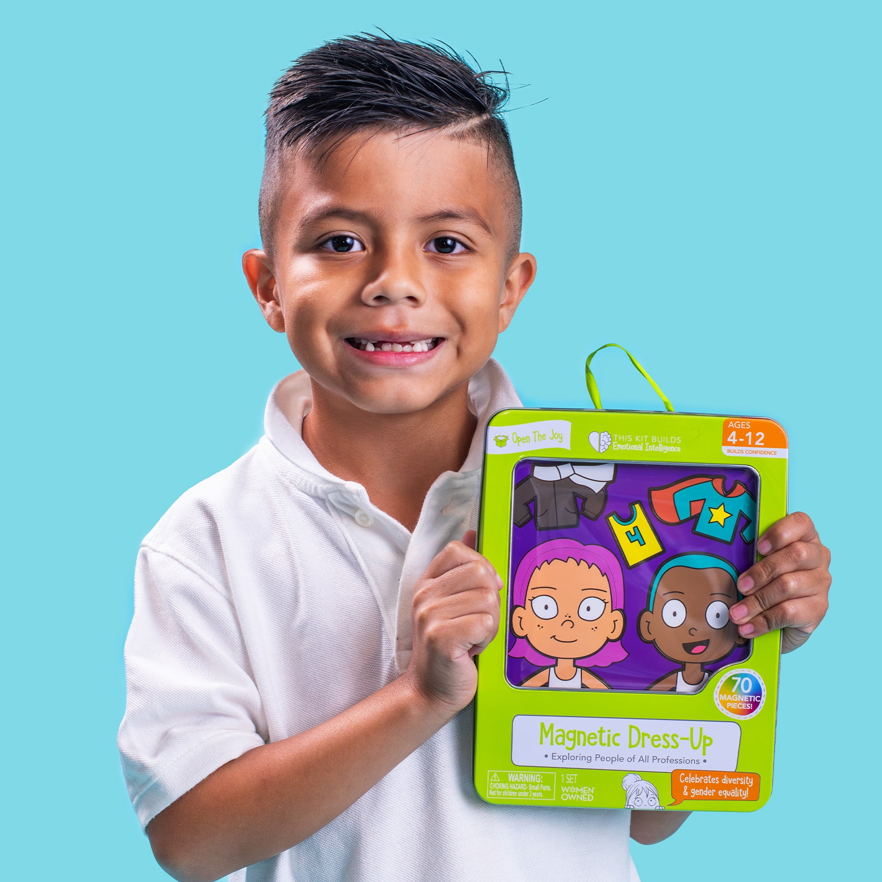 Open the Joy Magnetic Dress-Up Playset for Kids