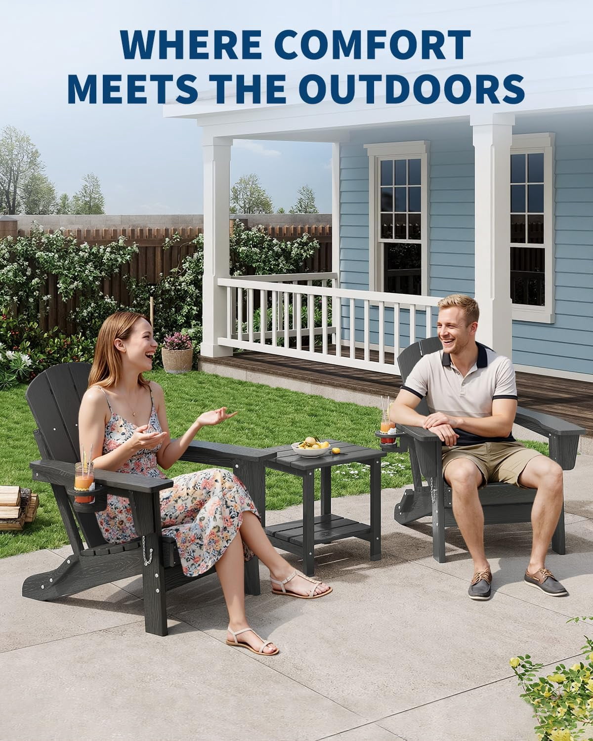 GOGRANT Adirondack Chairs, Gray