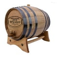 thumbnail image 2 of Personalized - Custom American White Oak Aging Barrel - (2 Liters, Black Hoops), 2 of 5