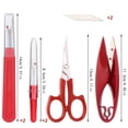 thumbnail image 2 of HLONK 6Pcs Sewing Tool Set - Metal & Plastic Seam Ripper  Stitch Unpicker  Thread Cutter  and Scissors for Tailoring and Crafts, 2 of 4