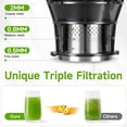 thumbnail image 3 of Cold Press Juicer, 5.8" Wide Feed Chute Juice Extractor Machine with 400W, High Juice Yield, Slow Masticating Juicer for Whole Vegetables & Fruits, Dark Grey, 3 of 6