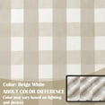 thumbnail image 4 of Beige Buffalo Plaid Window Curtain Panel Pairs 63 Inch Long Tan Geometric Check Rod Pocket Window Treatment,Rustic Farmhouse Style Drapes for Bedroom Living Room,40" Wx63 L,Beige/White, 4 of 7