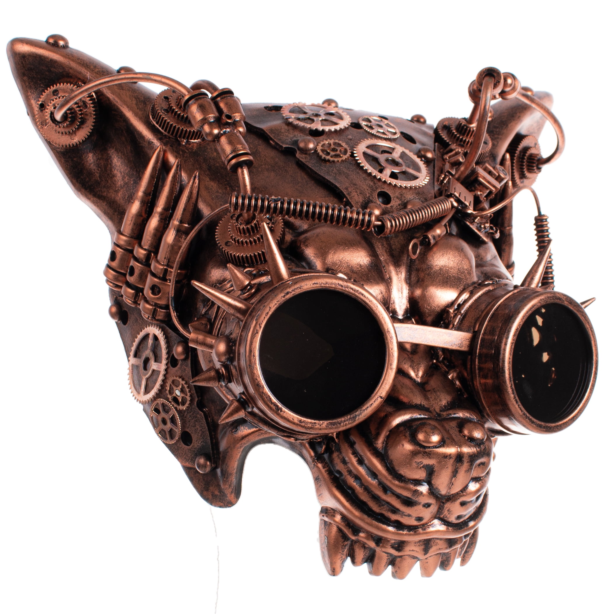KBW Growling Wolf Mad Steampunk Goggles Face Mask, One-Size, -