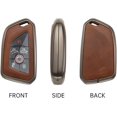 thumbnail image 3 of Key Fob Cover Compatible with Chevrolet Corvette C8 2020-2026 6 Button Metal Key Shell Keychain Case Holder Protector,Gunmetal-Green, 3 of 7