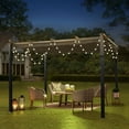 thumbnail image 2 of Unique Choice 13 x 10 ft Outdoor Patio Pergola, Patio Shelter Pergola w/ Retractable Sun Shade Canopy, Aluminum Frame, 2 of 6