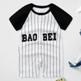 thumbnail image 2 of Gubotare Boys Romper Sets Baby Boy Girl Romper Short Sleeve One Piece Jumpsuits Clothes Sets Size 3-6 Months (Black,3-6 Months), 2 of 4