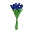 thumbnail image 5 of Efavormart 10 Pack | 13" Single Stem Real Touch Tulips Artificial Flowers Wedding Party Home Room Office Decoration - Royal Blue, 5 of 9