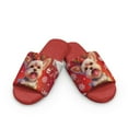 thumbnail image 2 of COEQINE Yorkshire Terrier Slip On Slippers for Women, Comfortable Fuzzy Sandals Y2K Open Toe Christmas Slippers Machine Washable Slip On Slides Footwear for Home Bedroom Spa Travel, 40-41, 2 of 7
