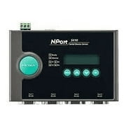 MOXA NPort 5410 w/Adapter - 4 Ports RS-232 Serial Device Server, 10/100 Ethernet, DB9 Male